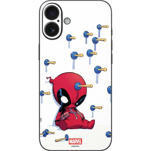 Marvel Deadpool Babypool Playing iPhone 16 Plus Skin